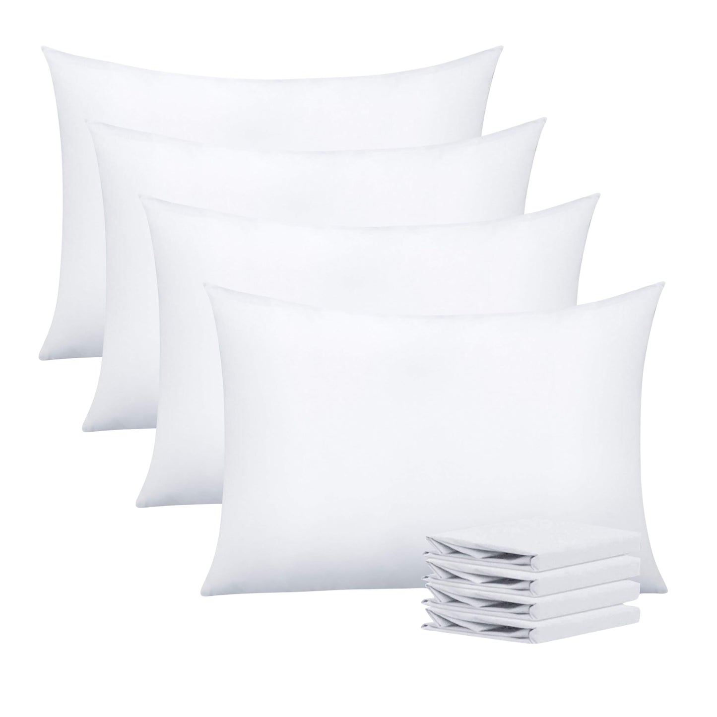 Almohadas Incluyen Fundas con Cierre Firmeza Media Lavables en Casa Suaves Microfibra Down Alternative Bed Pillow
