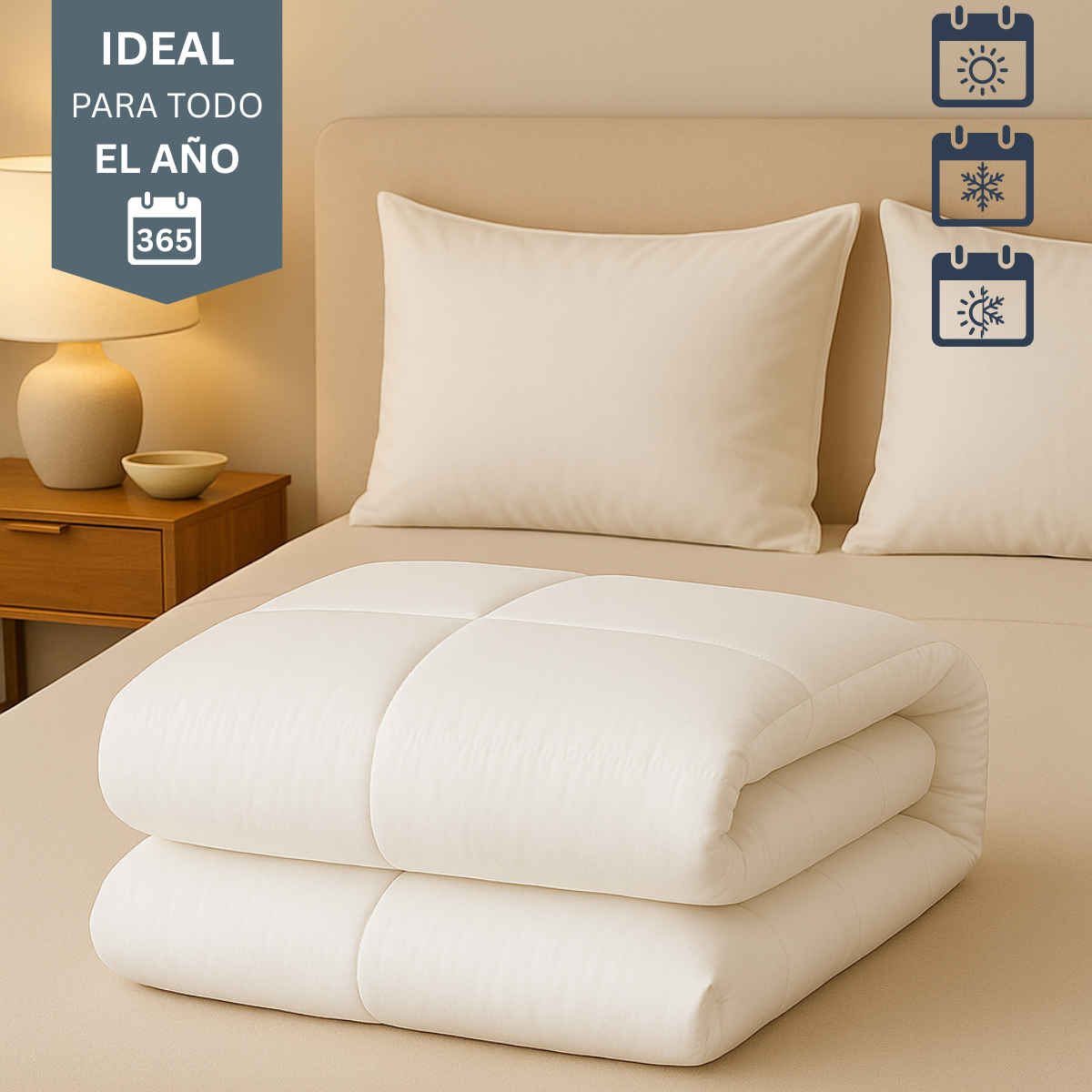 ALVANA Edredón Acolchado Extra Grande Hipoalergénico Relleno Suave de Microfibra Down Alternative Ideal para Todo el Año Uso como Edredón o para Funda Duvet