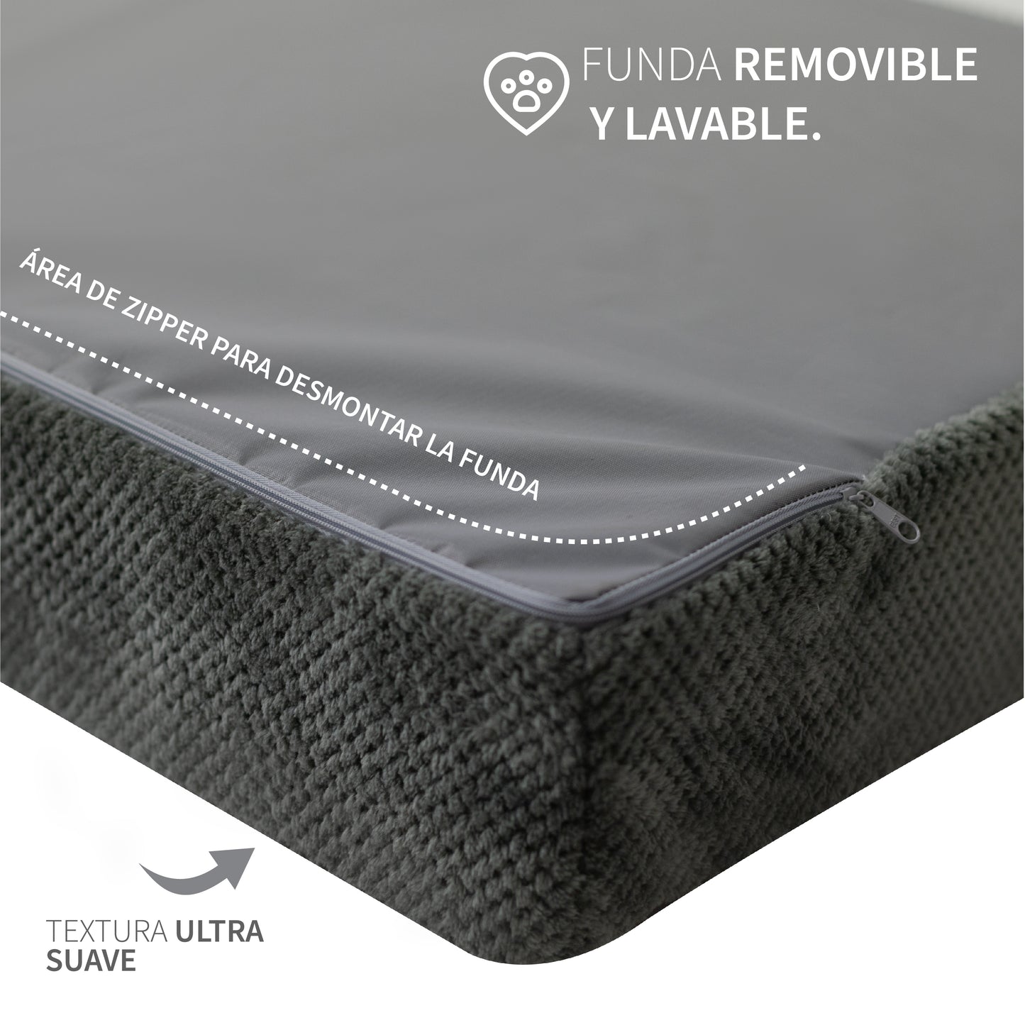Cama Ortopédica para Perros con Funda Extraíble Espuma Ideal para Interiores o Exteriores