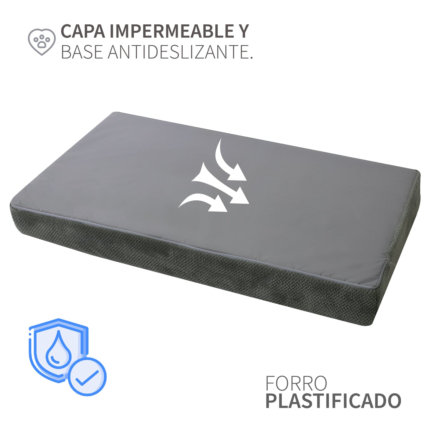 Cama Ortopédica para Perros con Funda Extraíble Espuma Ideal para Interiores o Exteriores