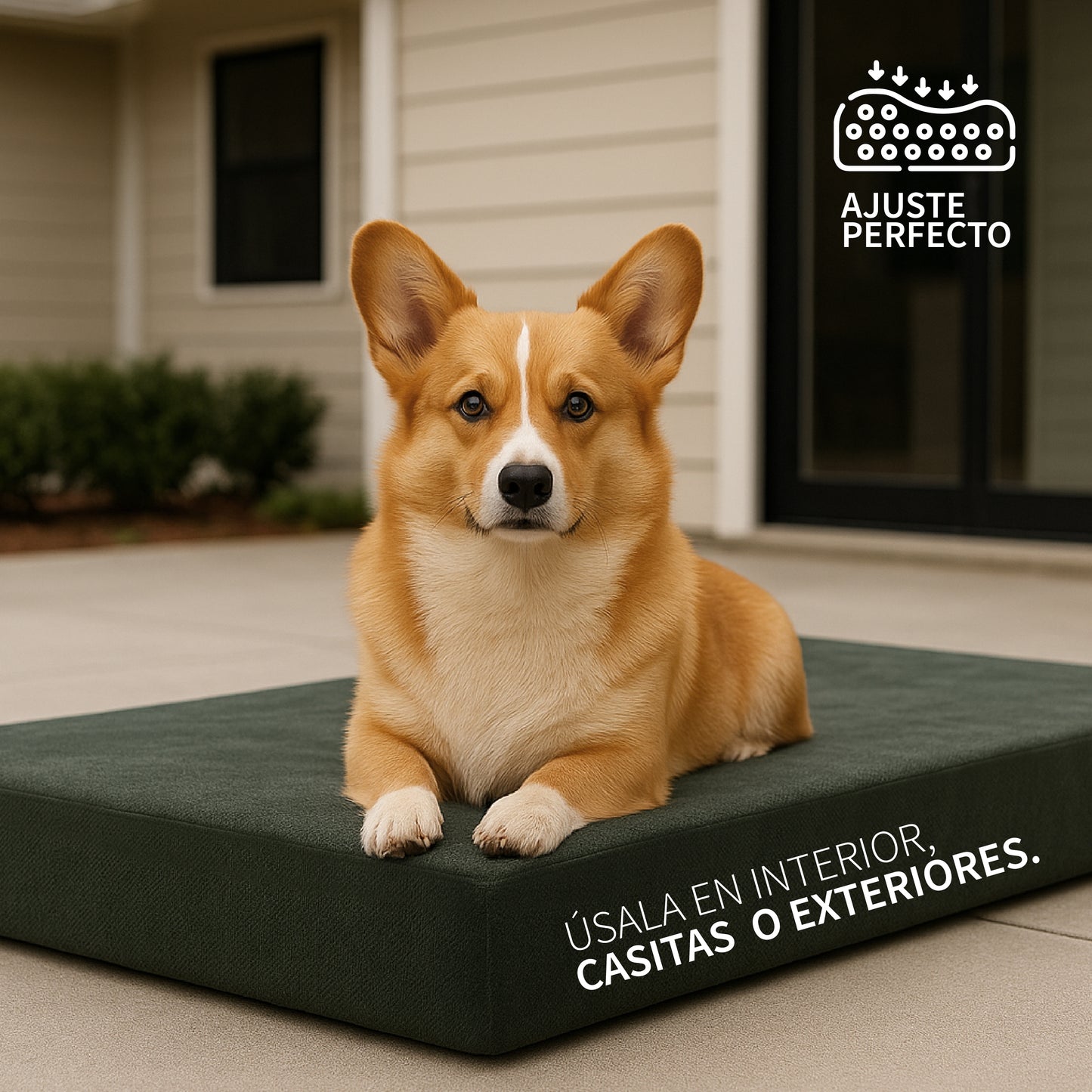 Cama Ortopédica para Perros con Funda Extraíble Espuma Ideal para Interiores o Exteriores