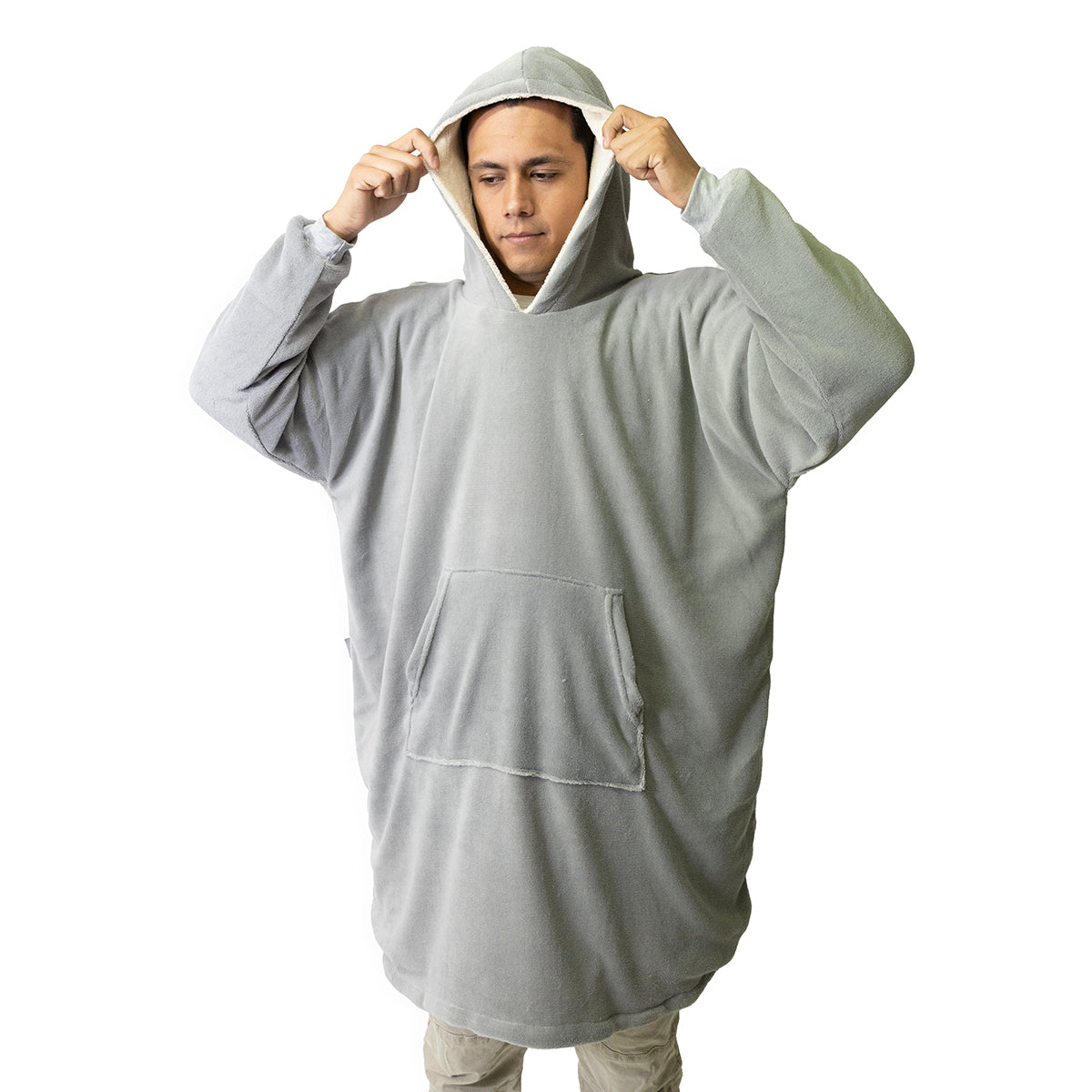 Sudadera Cobija Unisex Talla Unica con Capucha Amplio Bolsillo con Bordes Reforzados 100% Micofibra Fácil Cuidado