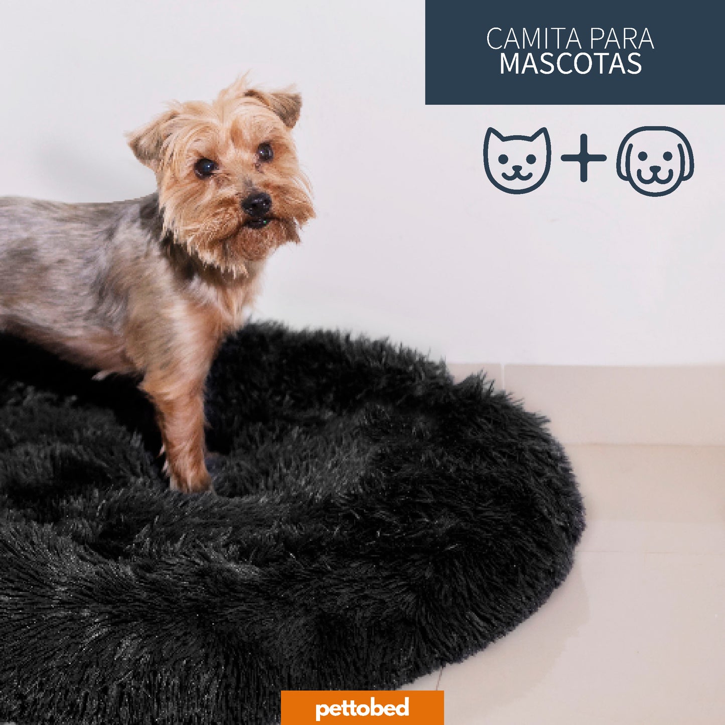 Cama para Mascotas Antiestres Redonda Esponjosa Cómoda Afelpada