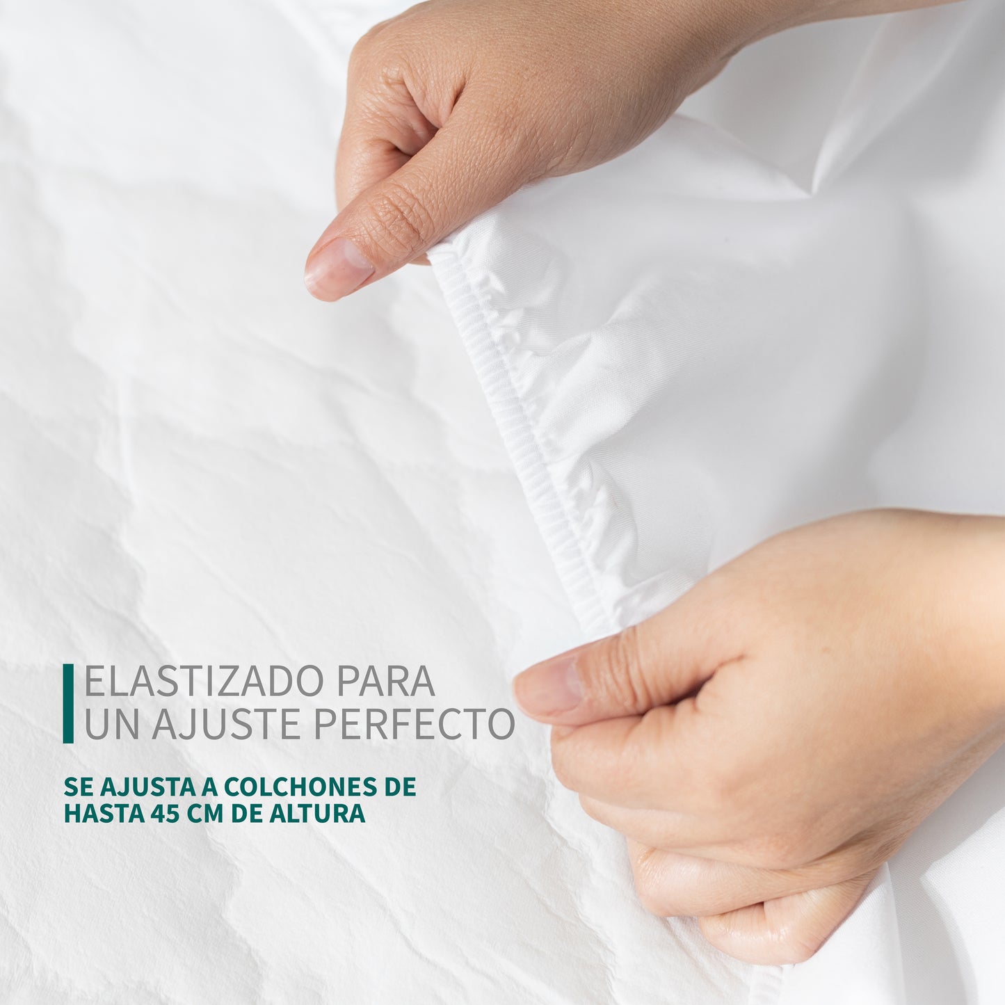Protector para Colchón-Tela Suave y 100% Impermeable-Hipoalergénico-Antí Ácaros-Suave y Transpirable