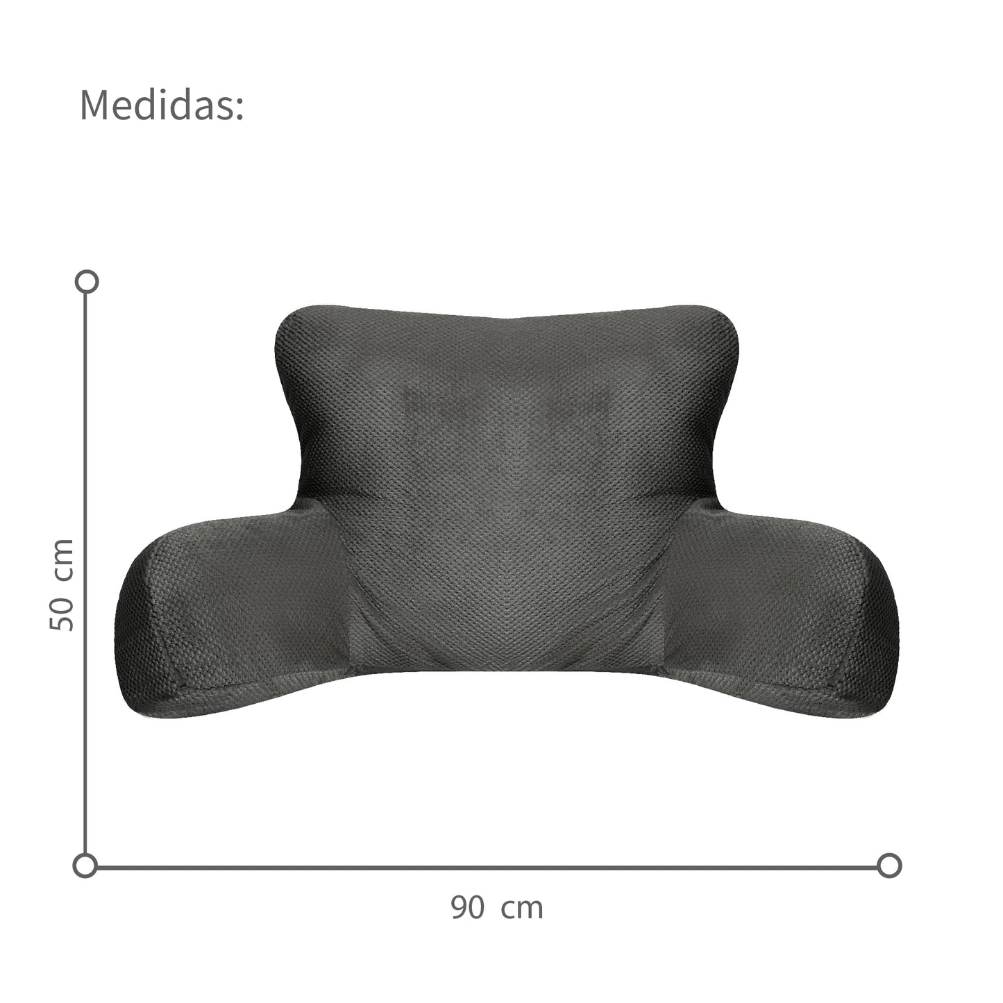 Respaldo Comfort Almohada Acolchada para Lectura y Descanso Amplio Soporte de Cuello y Brazos 100% Micofibra
