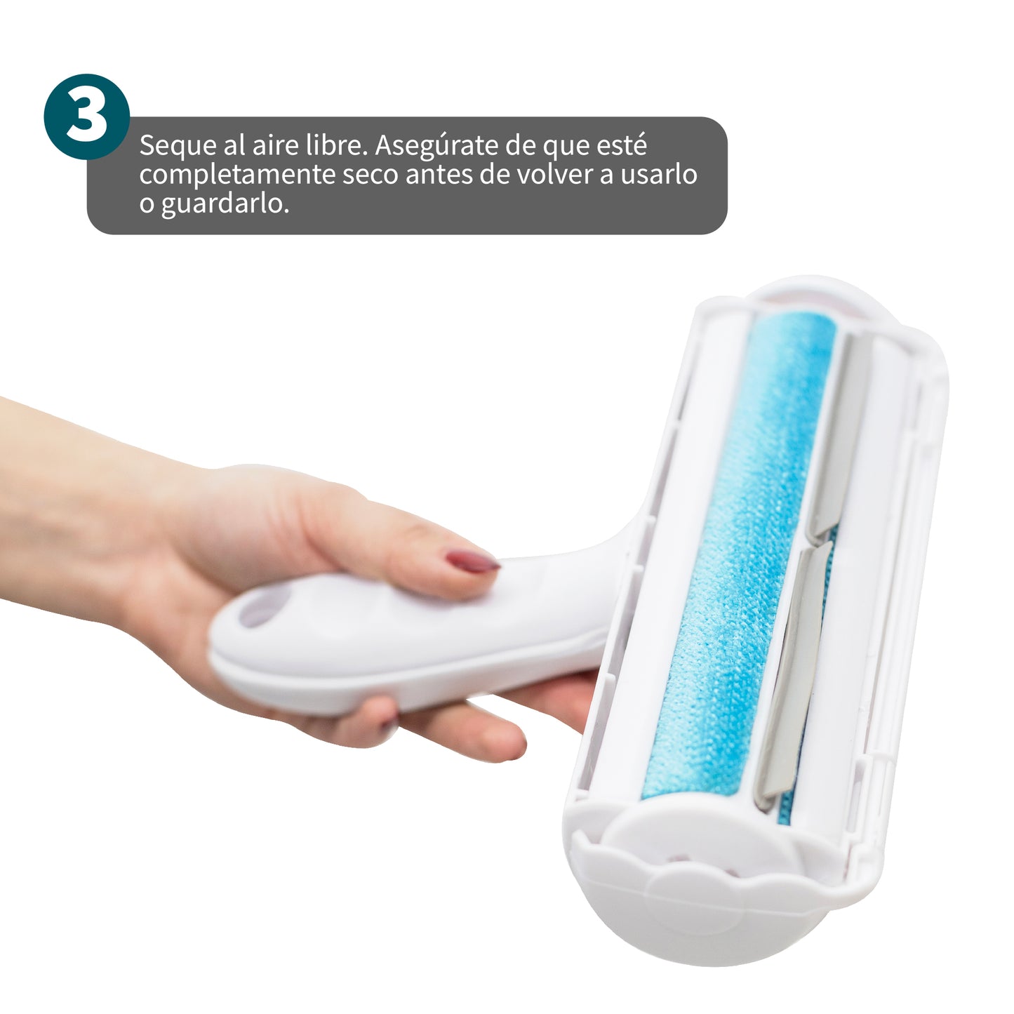 Rodillo Quita Pelusa Reutilizable Removedor de Pelo para Perros y Gatos Quitapelos Almacena el Pelaje de tu Mascota Ideal para Muebles, Sofá, Cama, Ropa y Asientos de Auto