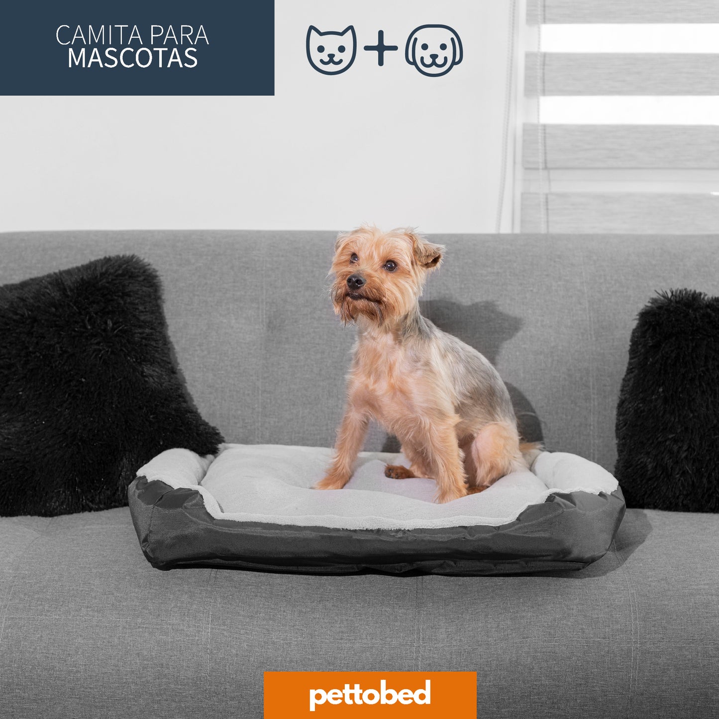 Cama para Perro Redonda Base Estable Cómoda Cama Lavable Anti Estrés para Mascotas 100% Micofibra