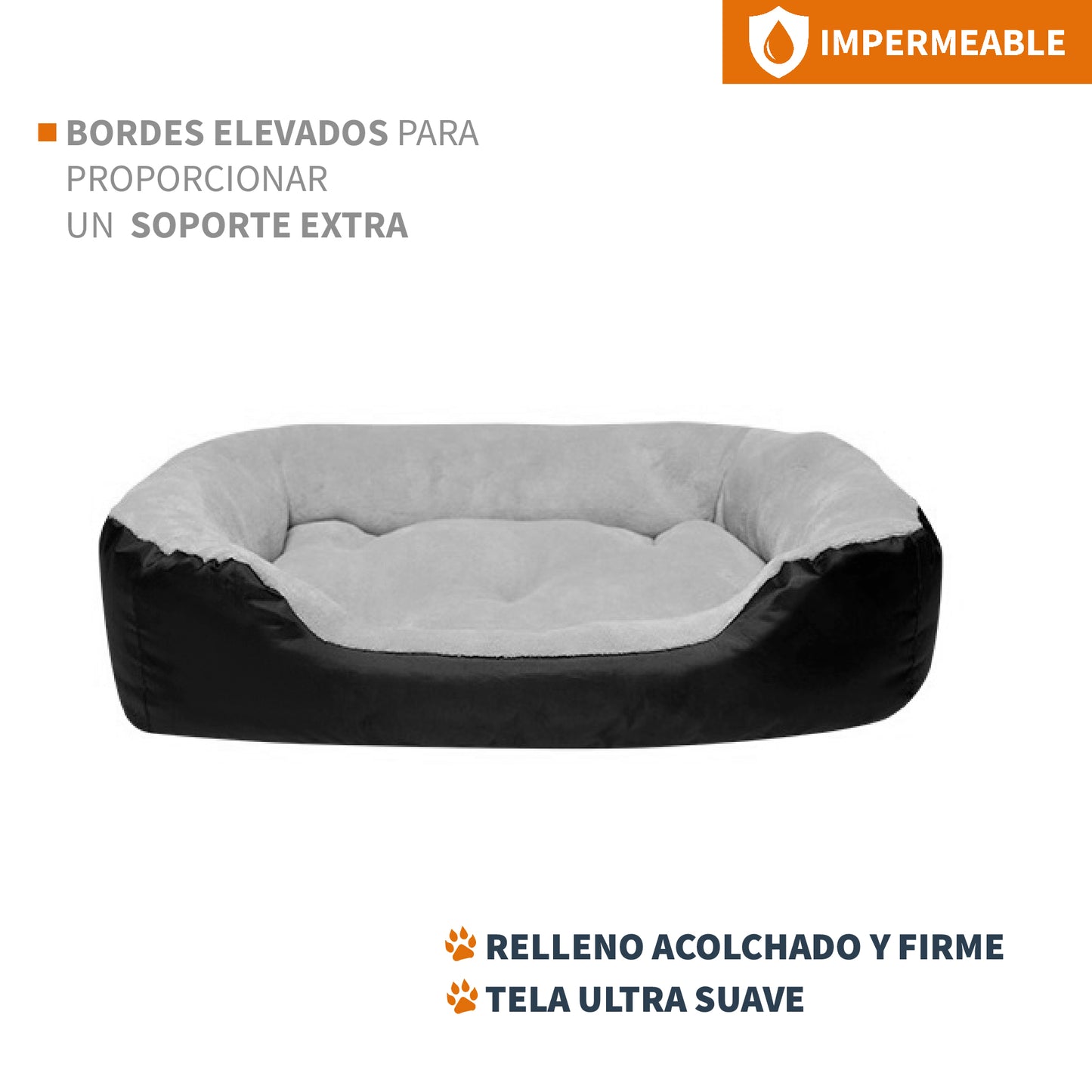 Cama para Perro Redonda Base Estable Cómoda Cama Lavable Anti Estrés para Mascotas 100% Micofibra