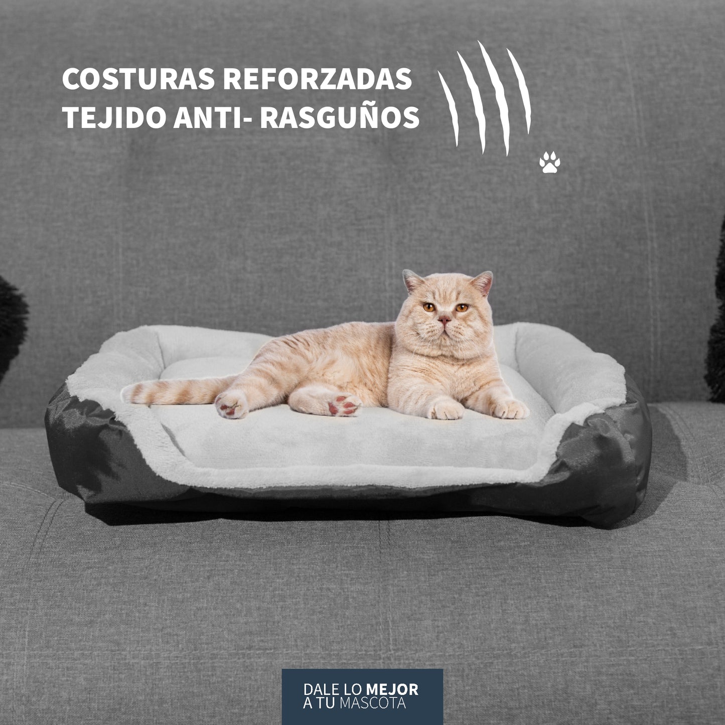 Cama para Perro Redonda Base Estable Cómoda Cama Lavable Anti Estrés para Mascotas 100% Micofibra