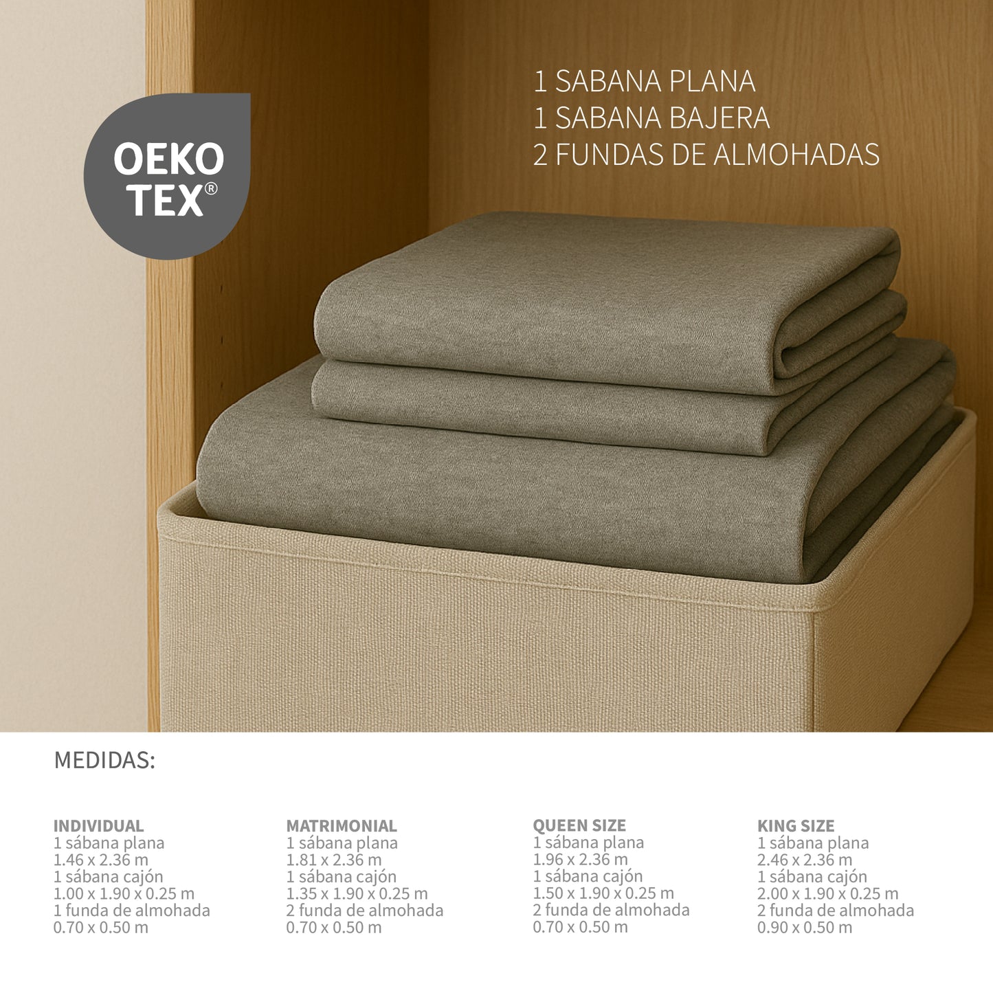 Juego de Sábanas de Camiseta Frescas Tipo Algodón Suave Hipoalergénicas (Incluye Sábana Plana, Sábana de Cajón y Fundas de Almohada)