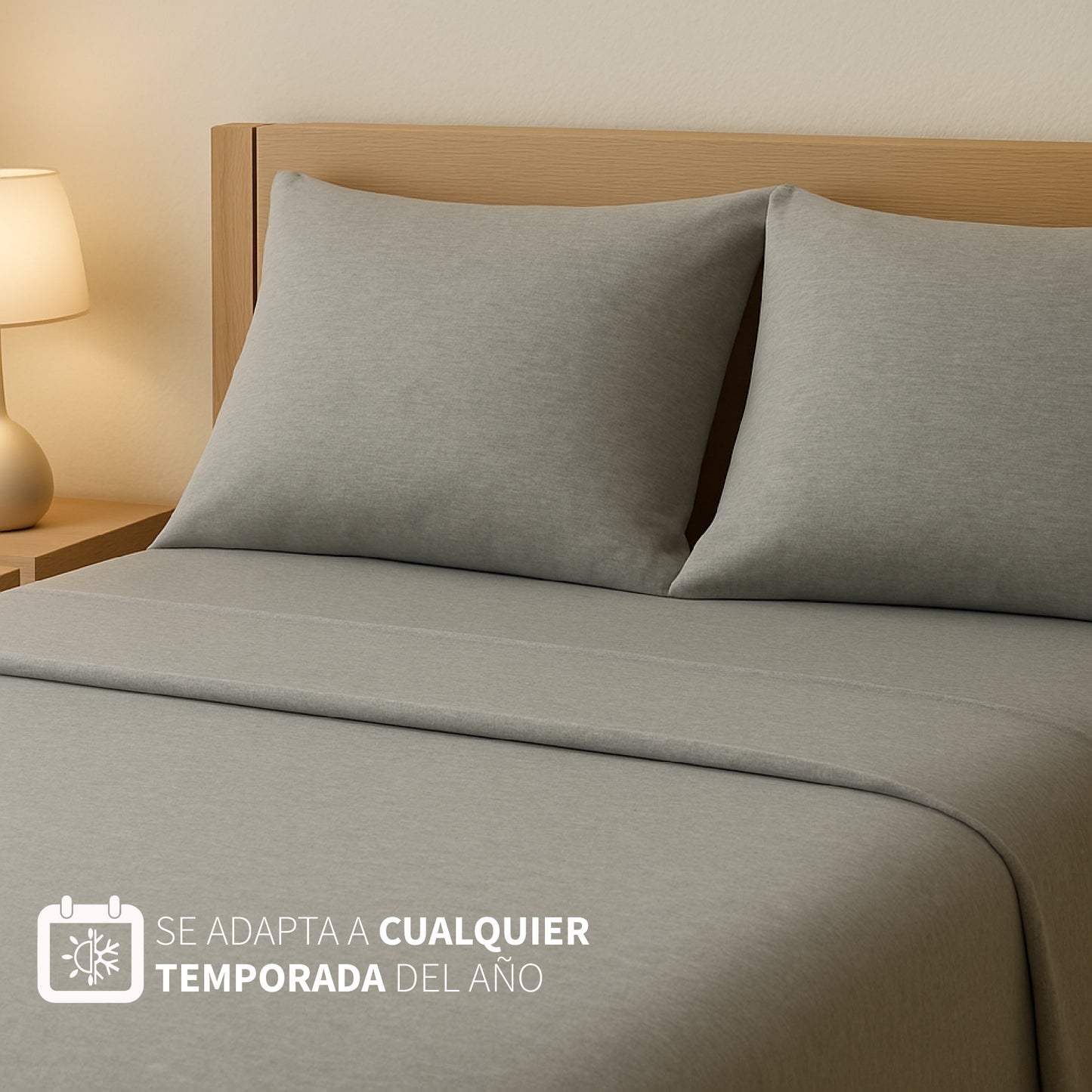 Juego de Sábanas de Camiseta Frescas Tipo Algodón Suave Hipoalergénicas (Incluye Sábana Plana, Sábana de Cajón y Fundas de Almohada)