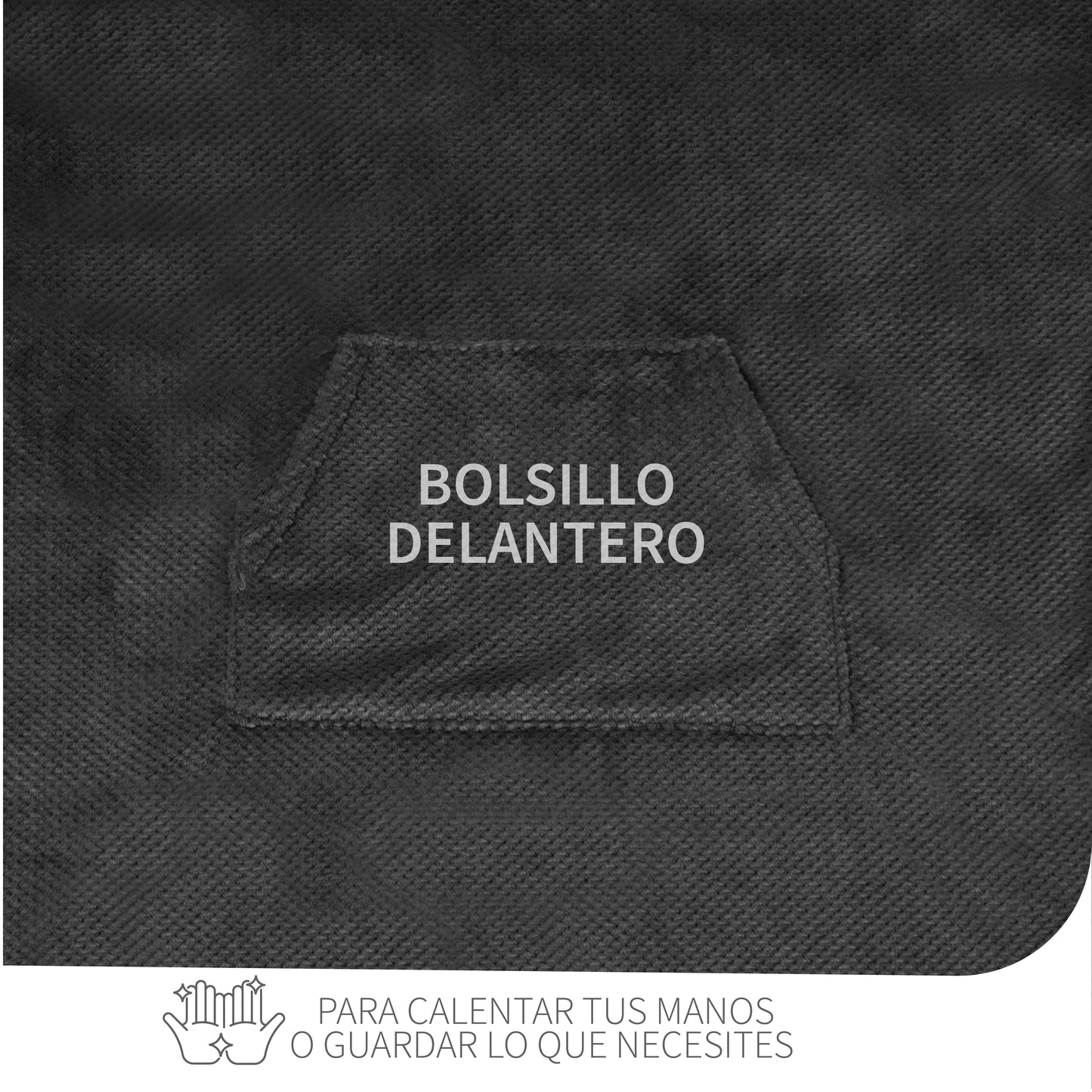 Sudadera Cobija Unisex Talla Unica con Capucha Amplio Bolsillo con Bordes Reforzados 100% Micofibra Fácil Cuidado