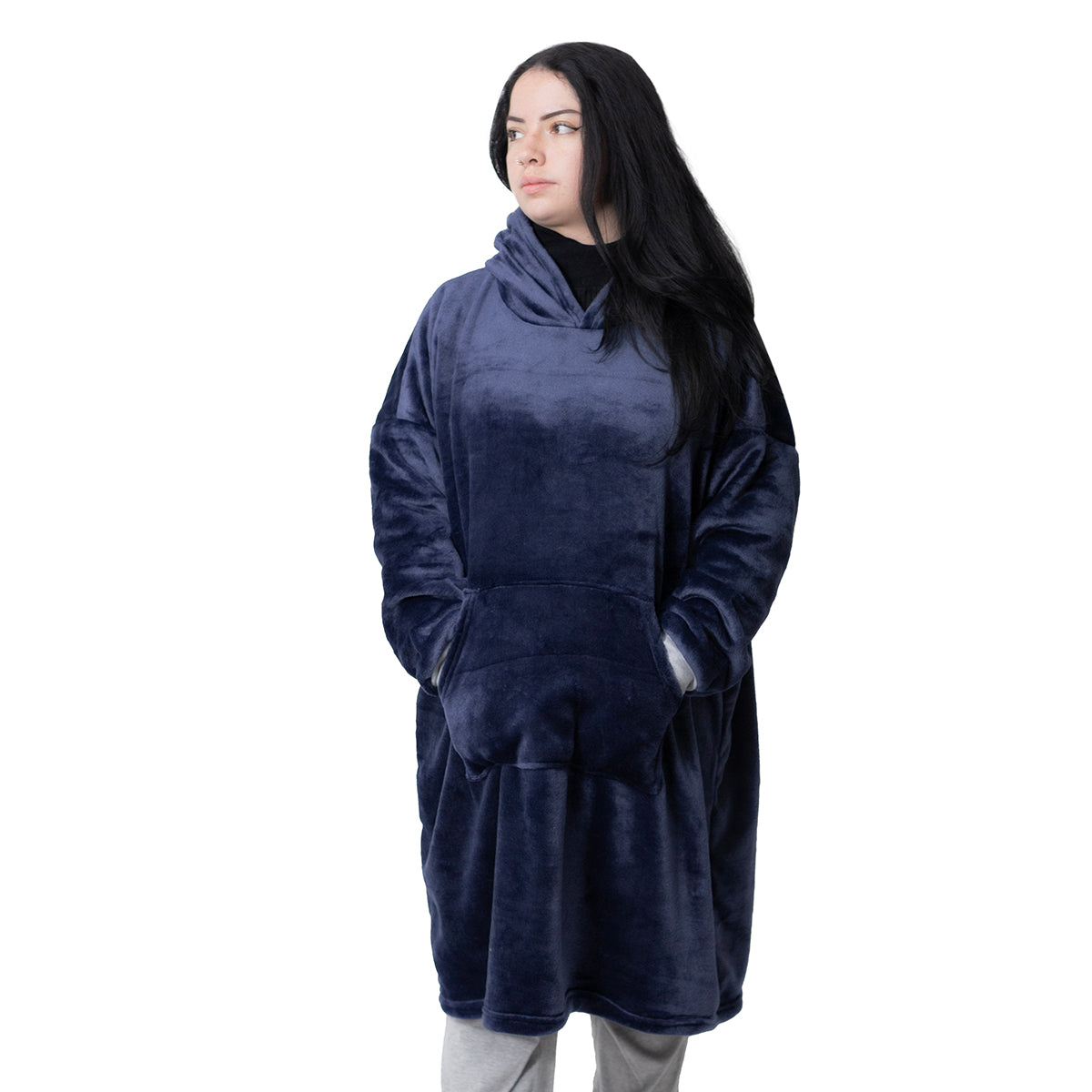 Sudadera Cobija Unisex Talla Unica con Capucha Amplio Bolsillo con Bordes Reforzados 100% Micofibra Fácil Cuidado