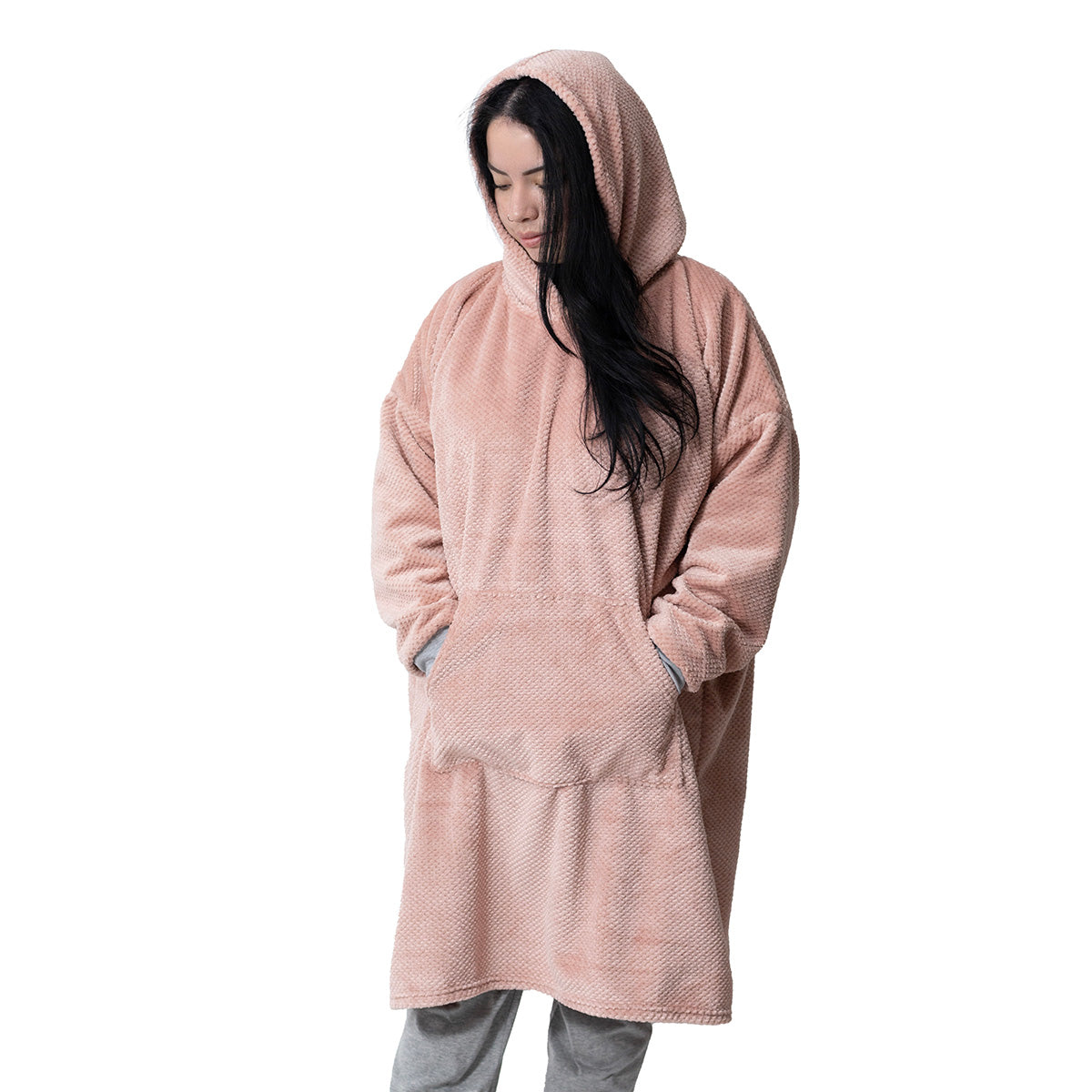 Sudadera Cobija Unisex Talla Unica con Capucha Amplio Bolsillo con Bordes Reforzados 100% Micofibra Fácil Cuidado