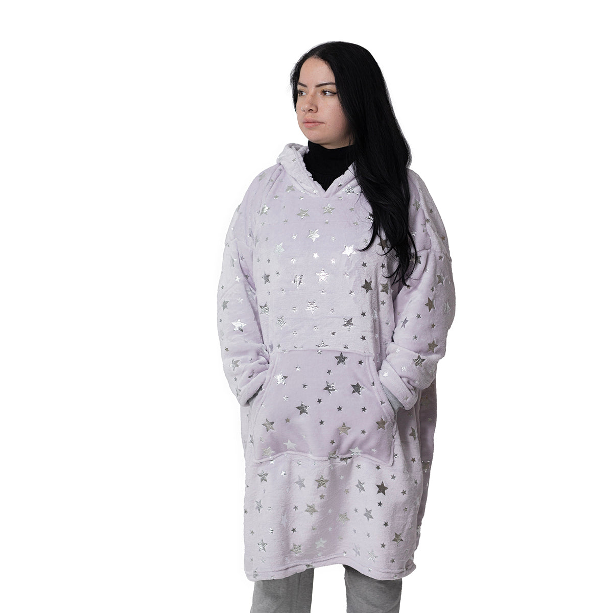 Sudadera Cobija Unisex Talla Unica con Capucha Amplio Bolsillo con Bordes Reforzados 100% Micofibra Fácil Cuidado