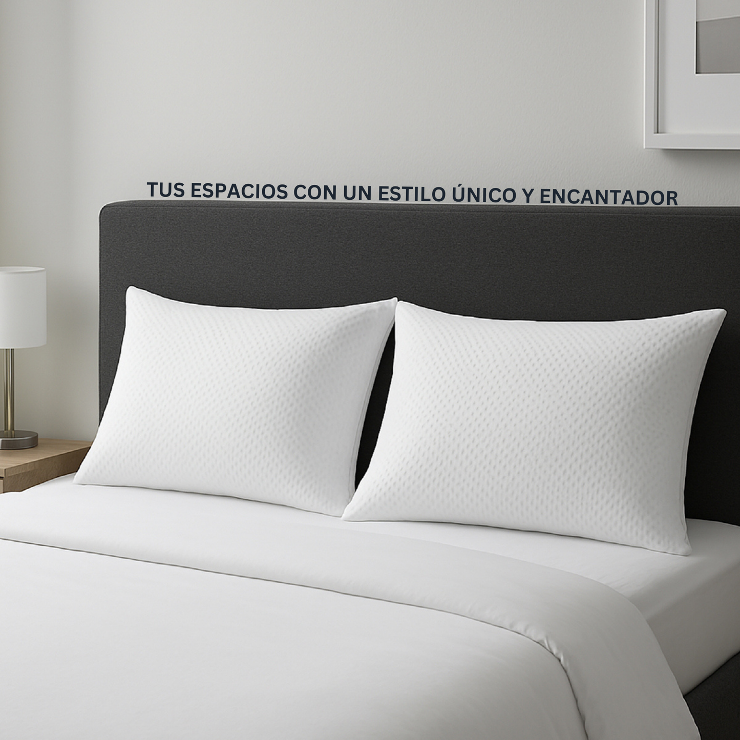Almohadas Memory Foam con Relleno Semi Firme de Espuma de Memoria Triturado y Microfibras de Gel. Fundas Suaves, Lavables e Hipoalergénicas