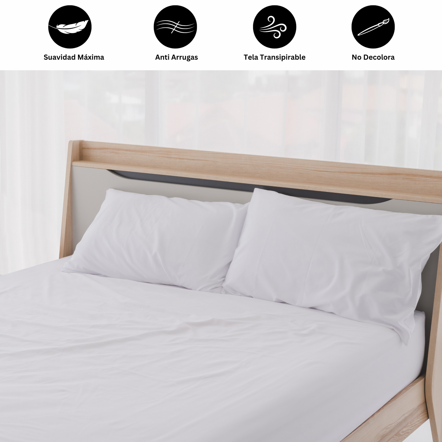 Juegos de Sábanas Ultrasoft 4 Piezas Ligeras 100% Microfibra (Incluye Fundas de Almohada, Sábana Plana y Sábana de Cajón)