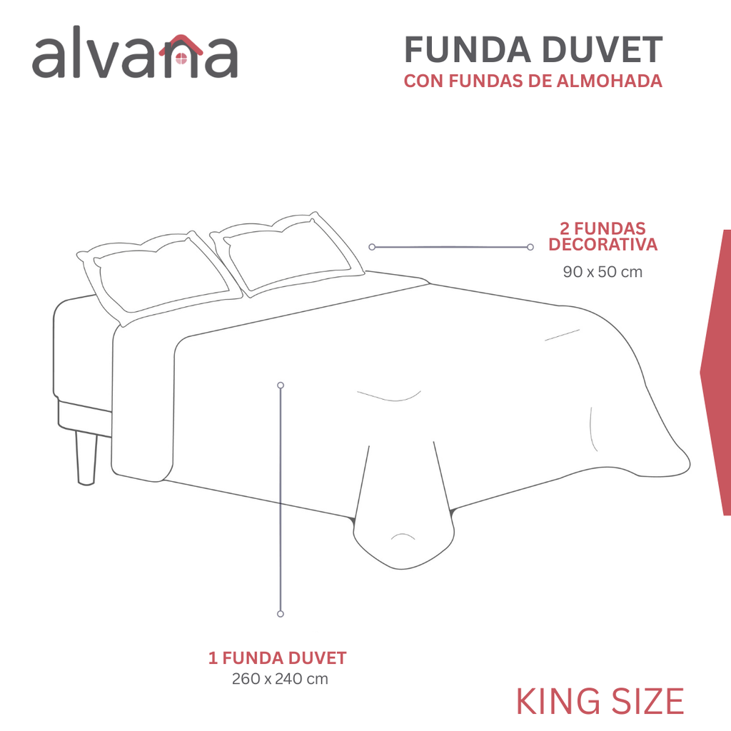 Set de Funda para Duvet (No incluye relleno)