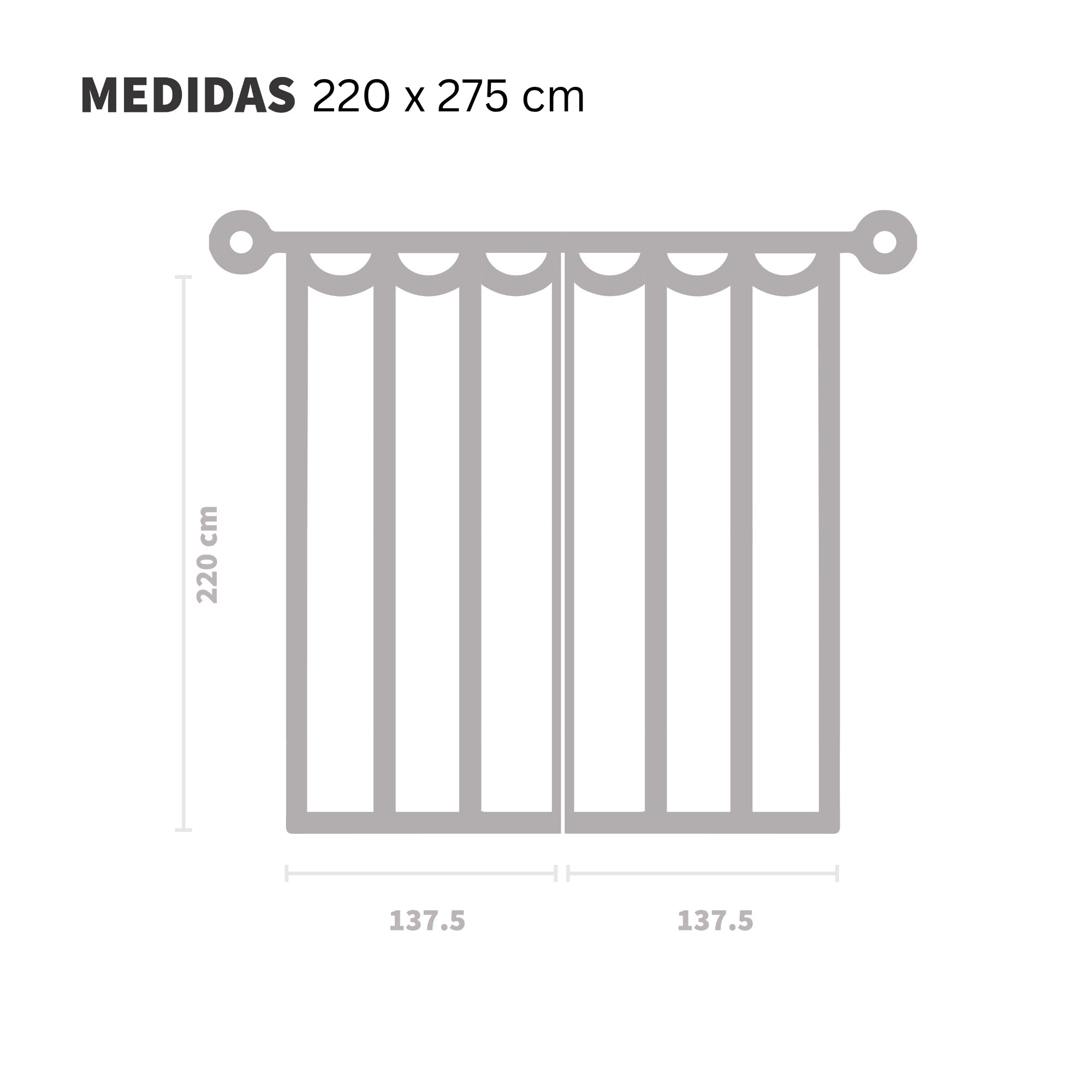 Cortinas Blackout (Dos Páneles)