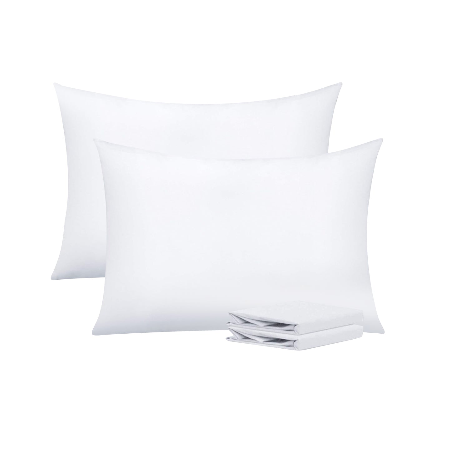 Almohadas Incluyen Fundas con Cierre Firmeza Media Lavables en Casa Suaves Microfibra Down Alternative Bed Pillow