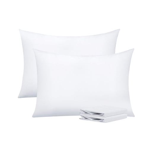 Almohadas Incluyen Fundas con Cierre Firmeza Media Lavables en Casa Suaves Microfibra Down Alternative Bed Pillow
