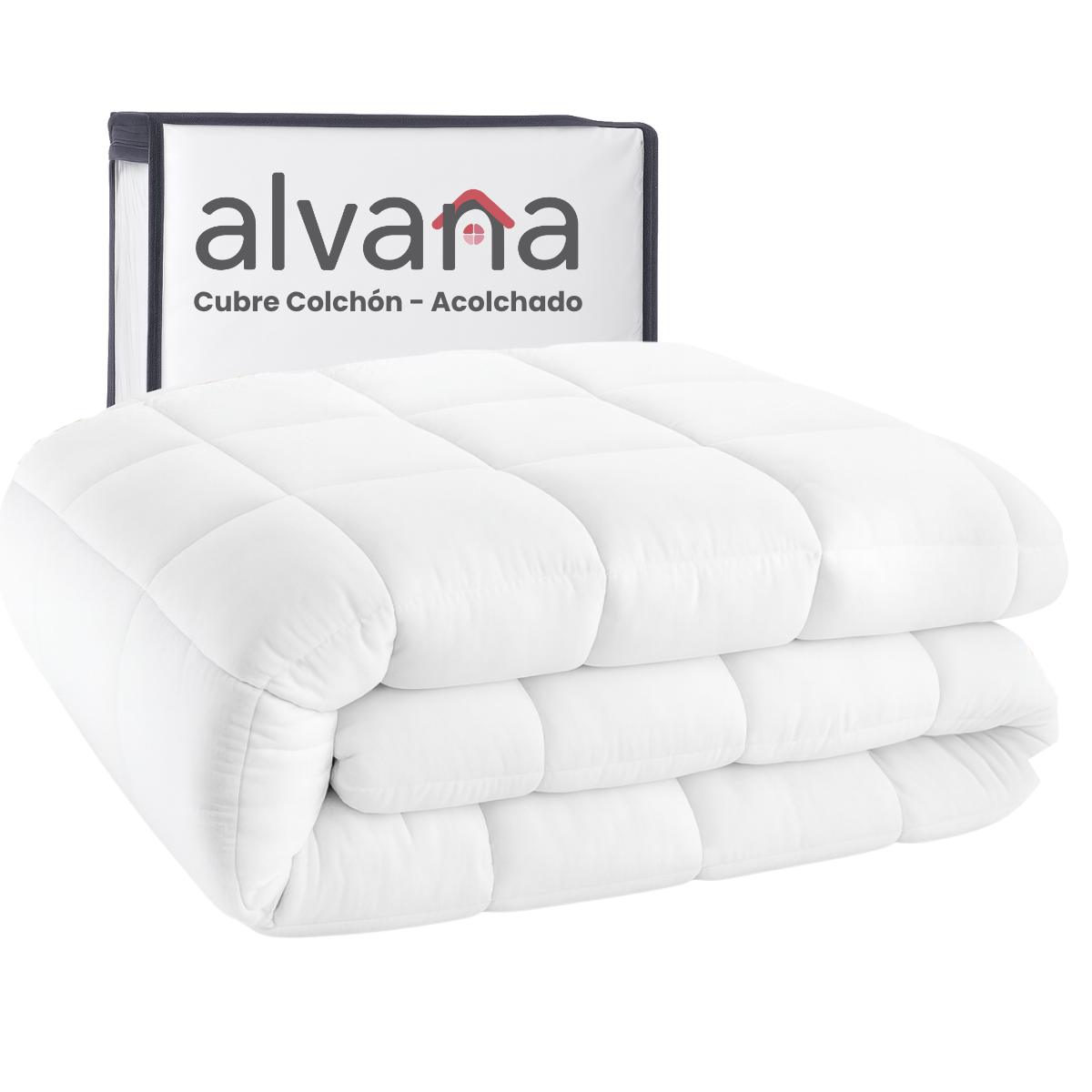 Cubre Colchón Acolchado Premium Extra Suave Termorregulable y Hipoalergénico Protector de Colchón con Relleno de Microfibras de Gel