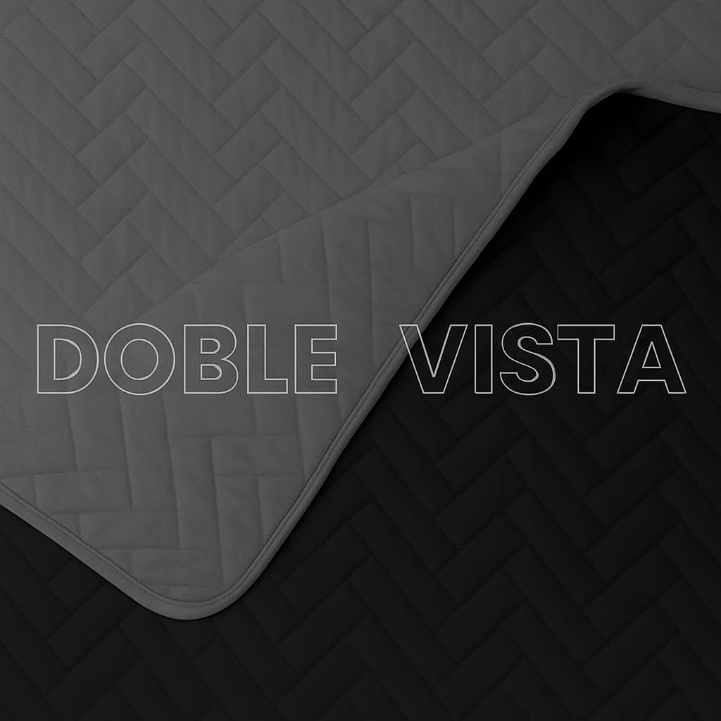 TESSO HOME Colcha Edredón Ligero Doble Vista Capitonado Pinsonic sin Costuras 100% Microfibra (Blanco/Beige, Matrimonial)