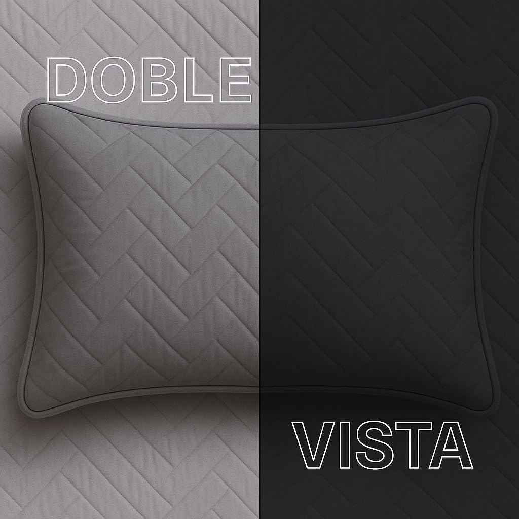 TESSO HOME Colcha Doble Vista con Fundas de Almohada 100% Microfibra Juego de Edredón Ligero Capitonado Pinsonic 3 Piezas (Arena/Caqui, Individual)