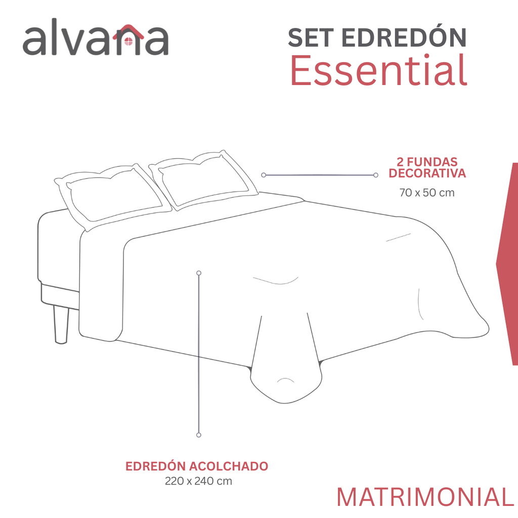 Set de Edredón Confort 3 Piezas