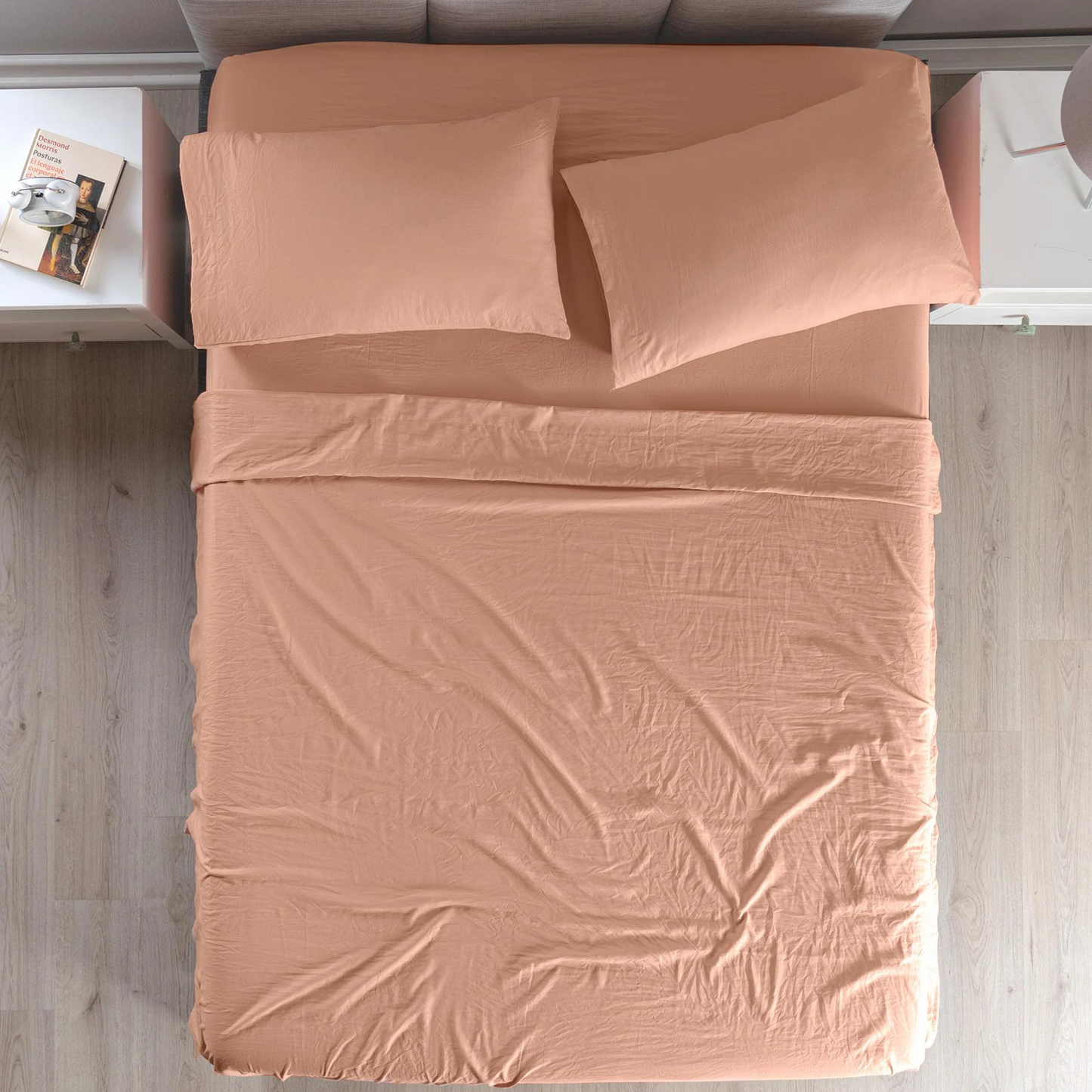SÁBANAS VIASOFT WASHED QS ROSE