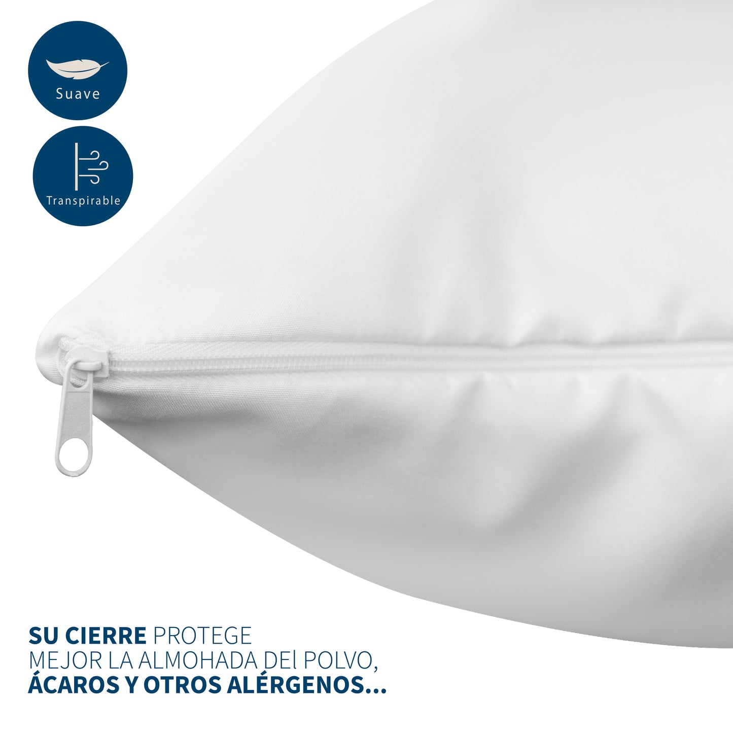 Almohadas Incluyen Fundas con Cierre Firmeza Media Lavables en Casa Suaves Microfibra Down Alternative Bed Pillow