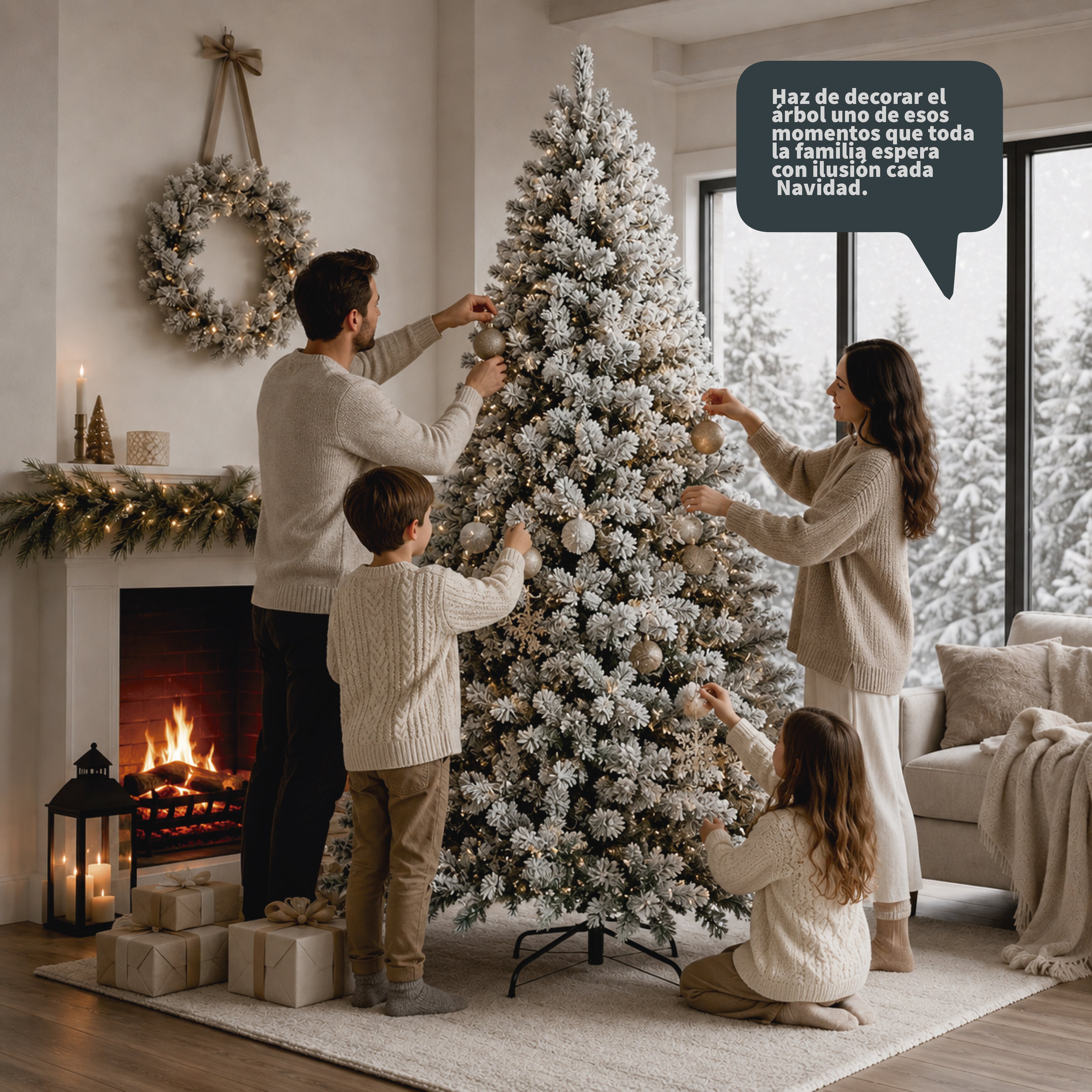Árbol de Navidad Artificial Nevado