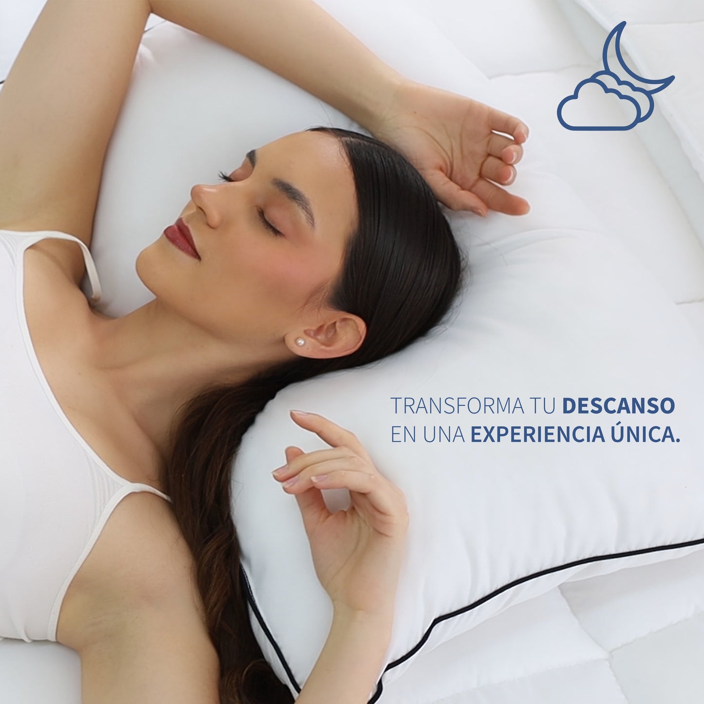 Almohadas Comfort | Firmeza Media | Hipoalergénicas y Antiácaros | Suaves y Lavables | Tecnología Down Alternative