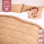 Set de Edredón Confort 7 Piezas | Beige/Blanco
