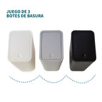 3 Botes de Basura 10 Litros