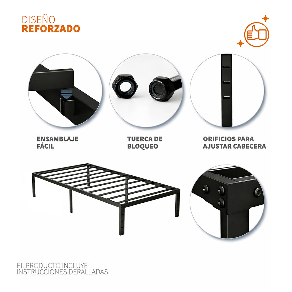 Base de Cama de Acero