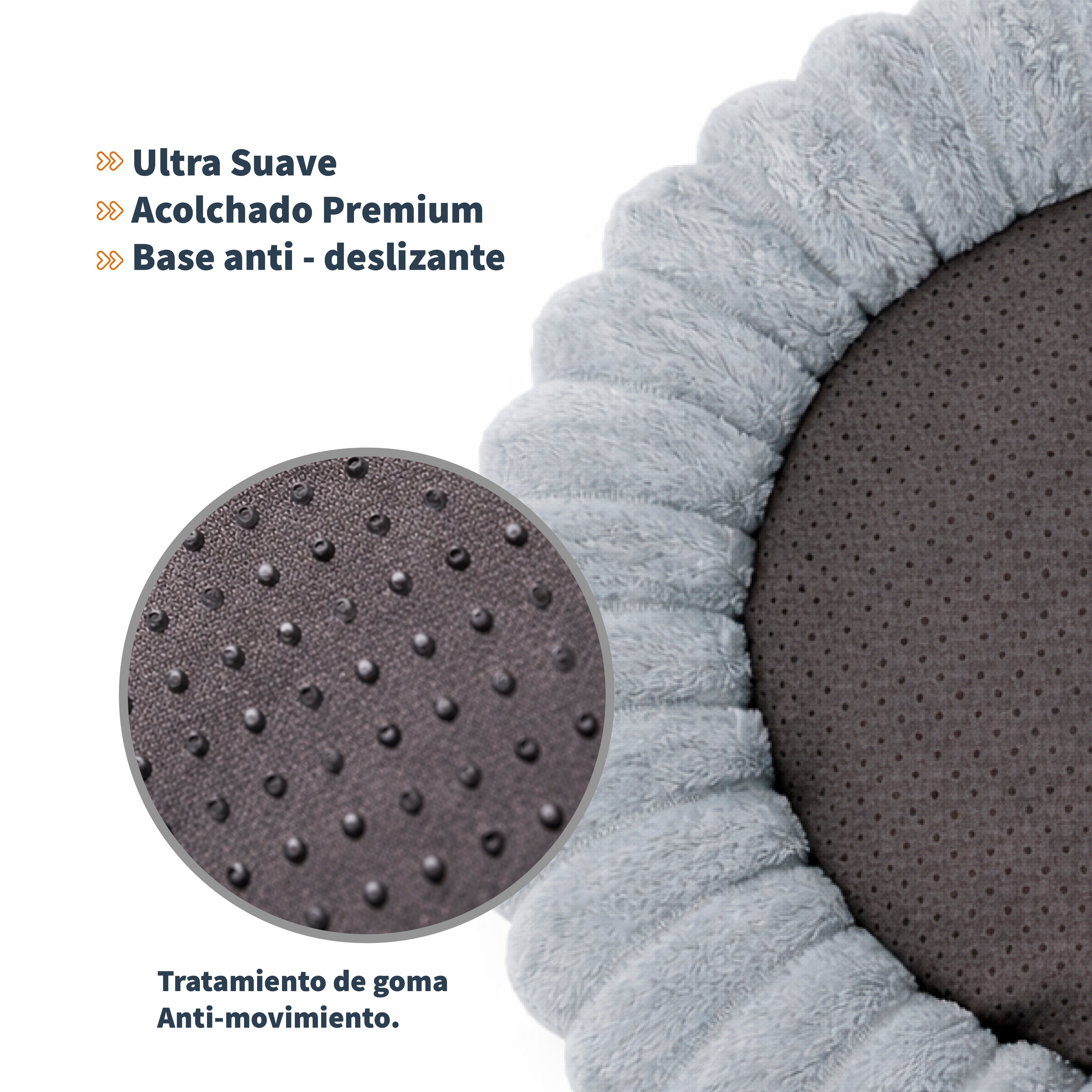 Cama Antiestrés Redonda para Perros y Gatos Lavable a Máquina Antideslizante