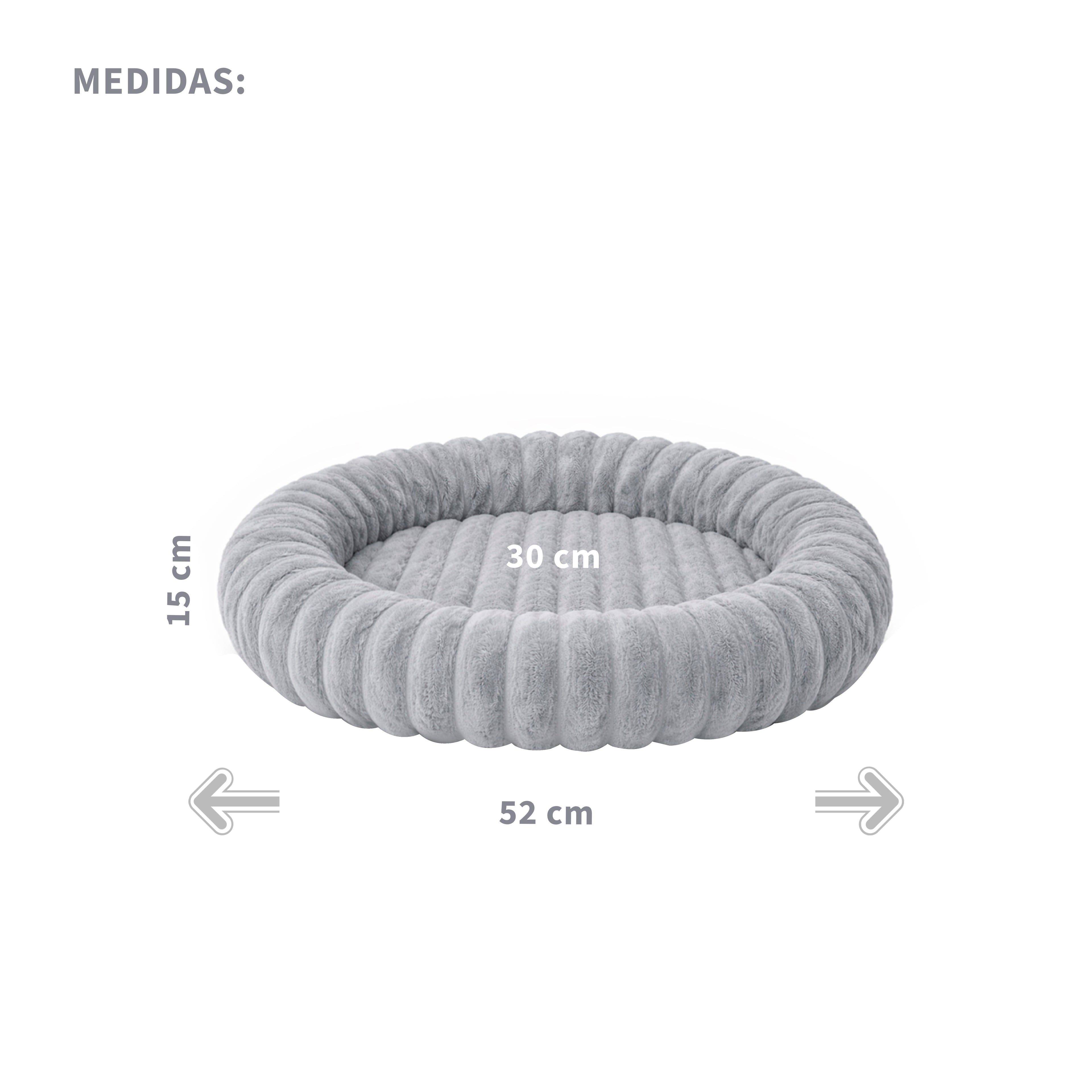 Cama Antiestrés Redonda para Perros y Gatos Lavable a Máquina Antideslizante
