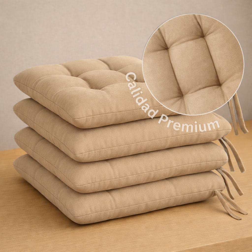 Set 4 Cojines para Silla de Comedor