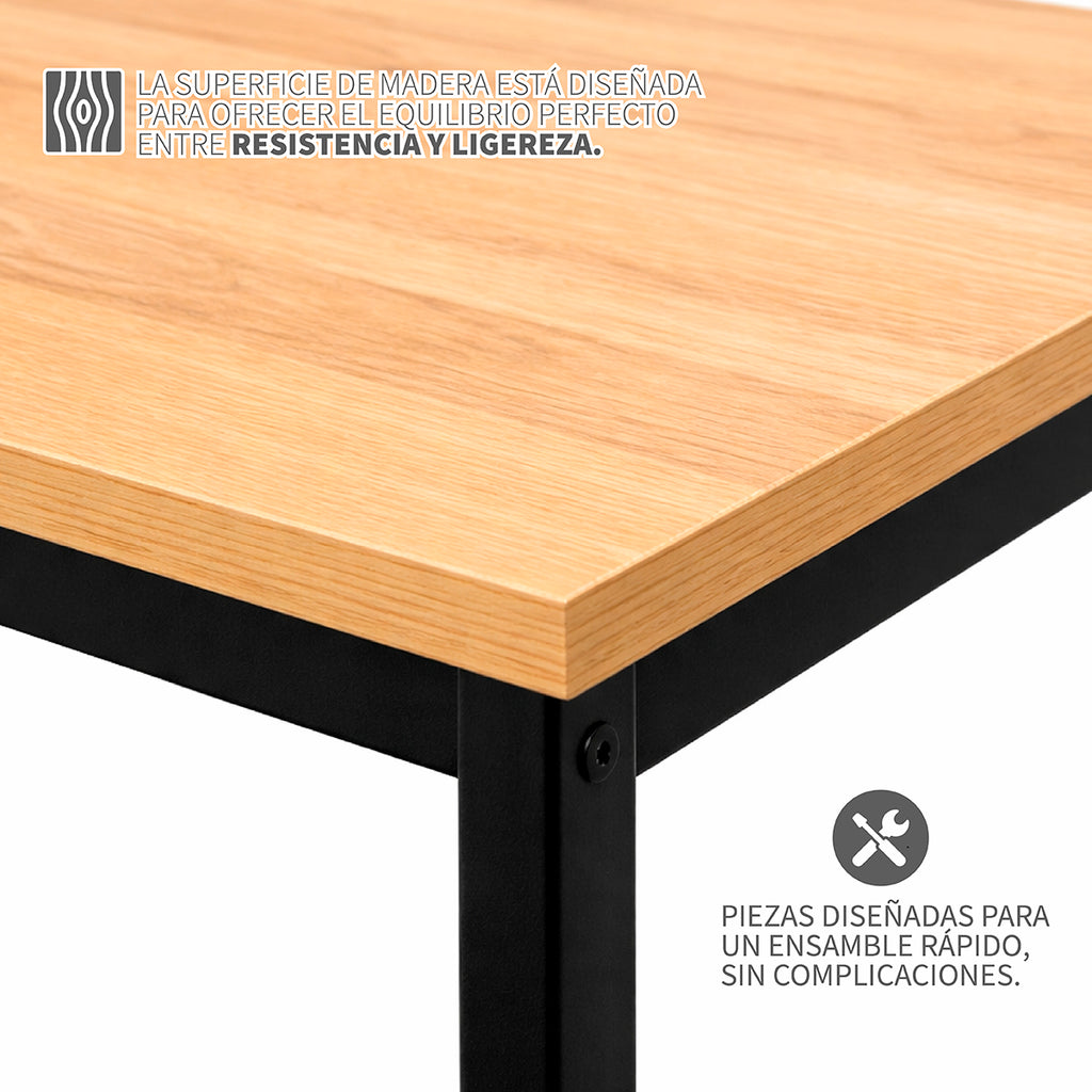 Escritorio Minimalista Moderno Estilo Industrial para Oficina Hogar Recámara para Computadora Espacio Gamer 120 x 60 x 70 cm