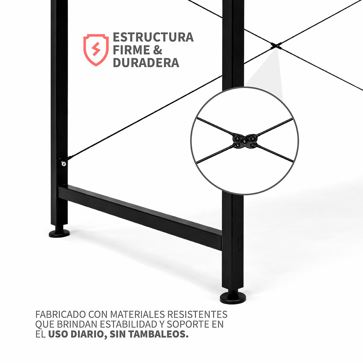 Escritorio Minimalista Moderno Estilo Industrial para Oficina Hogar Recámara para Computadora Espacio Gamer 120 x 60 x 70 cm