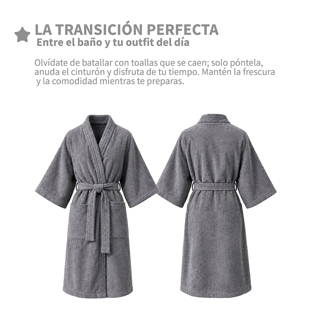 Bata de Baño Unisex Unitalla | Gris