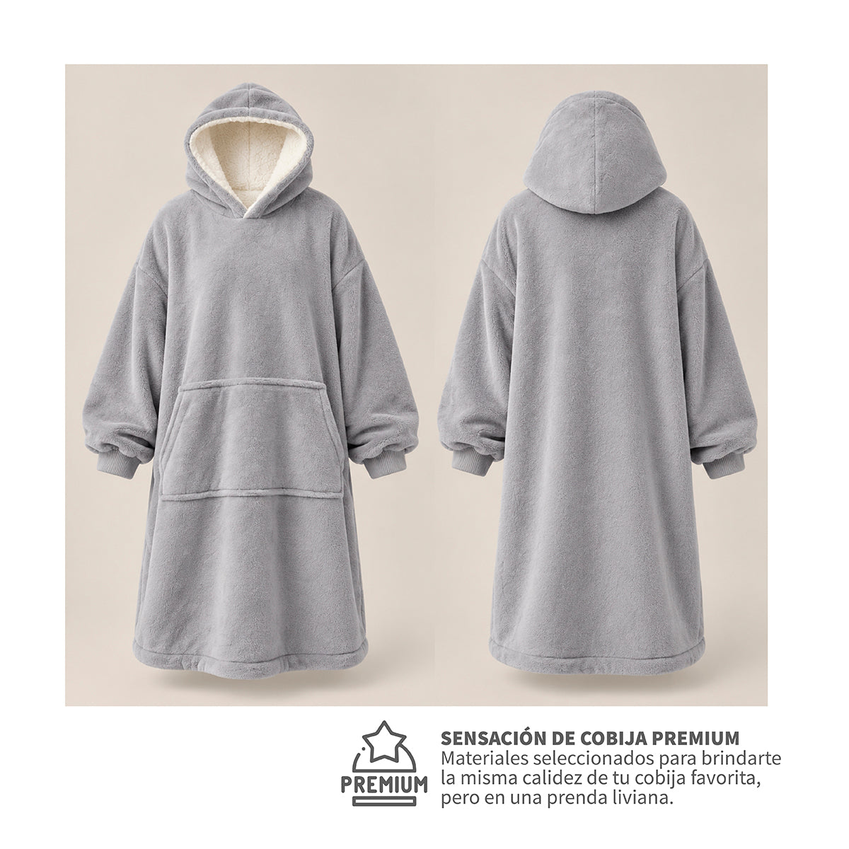 Sudadera Cobija Unisex Unitalla | Gris