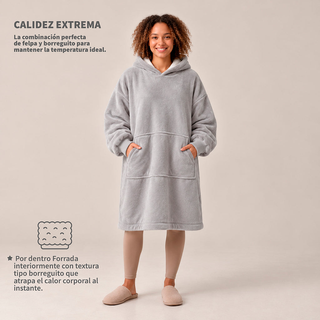 Sudadera Cobija Unisex Unitalla | Gris