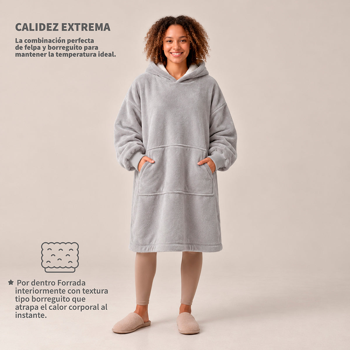 Sudadera Cobija Unisex Unitalla | Gris