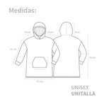 Sudadera Cobija Unisex Unitalla - Guía de tallas