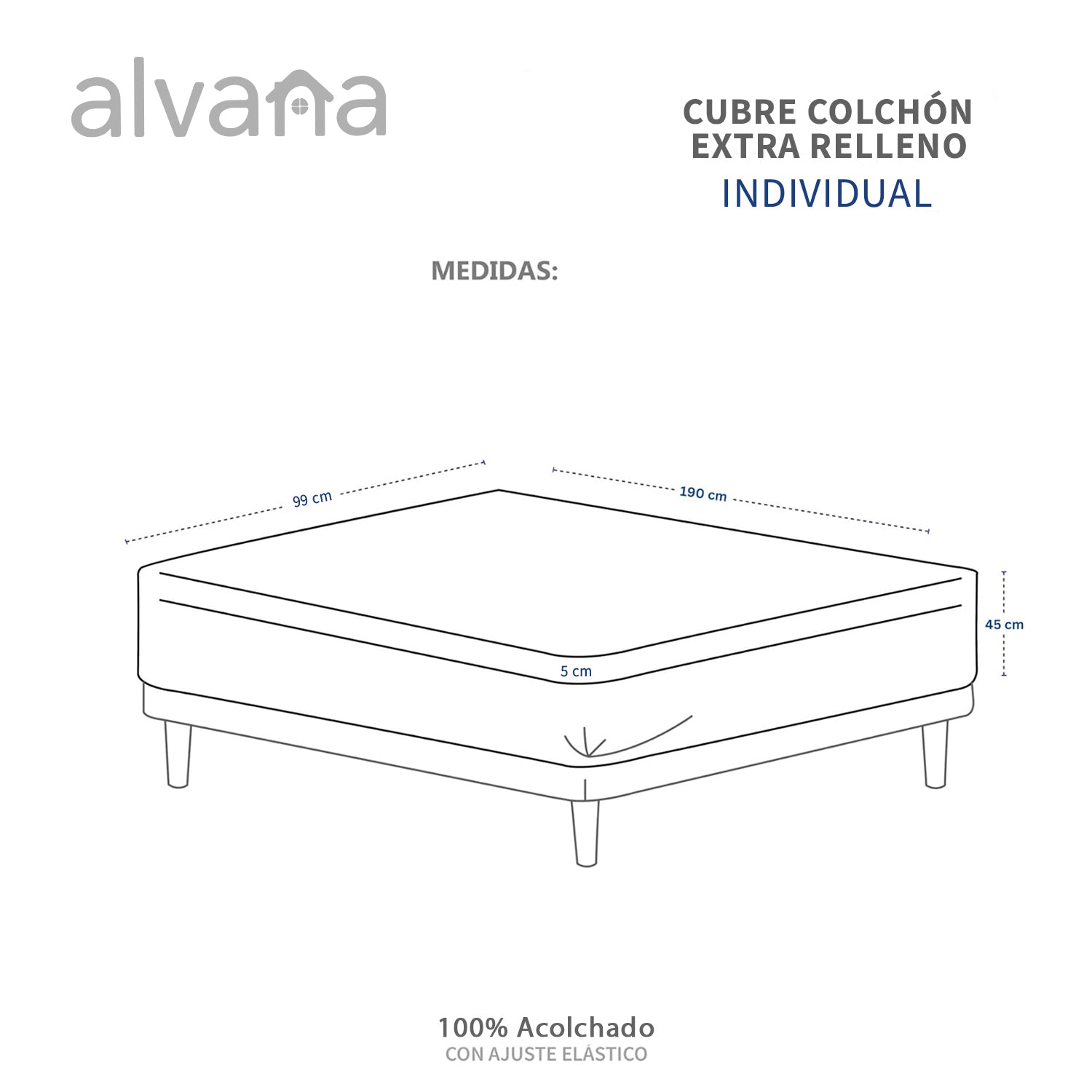 Cubre Colchón Memory Foam