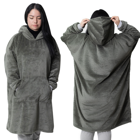 Sudadera Cobija Unisex Talla Unica con Capucha Amplio Bolsillo con Bordes Reforzados 100% Micofibra Fácil Cuidado