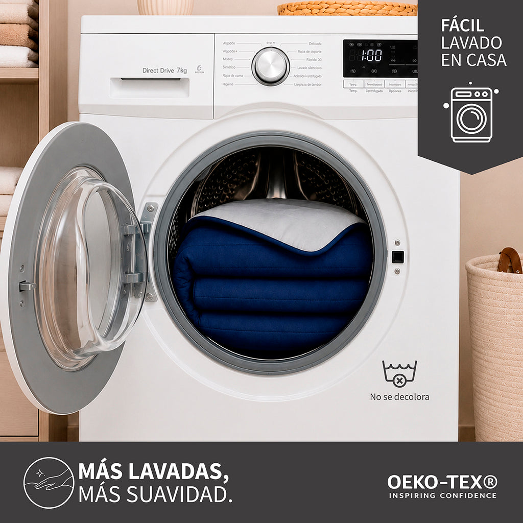 Set de Edredón Ligero | Marino/Gris