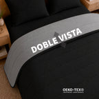 Set de Edredón Ligero | Negro/Gris